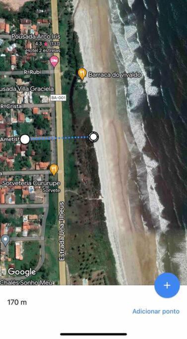 Casa A 170M Da Praia Com Vista Para O Mar イリェウス エクステリア 写真